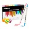 24 Colors Acrylic Paint Markers, Dual Tip Acrylic Paint Pens with Brush & Fine Tip, Premium Paint Markers for Coloring, Canvas, wood, Stone, Rock Painting, Glass